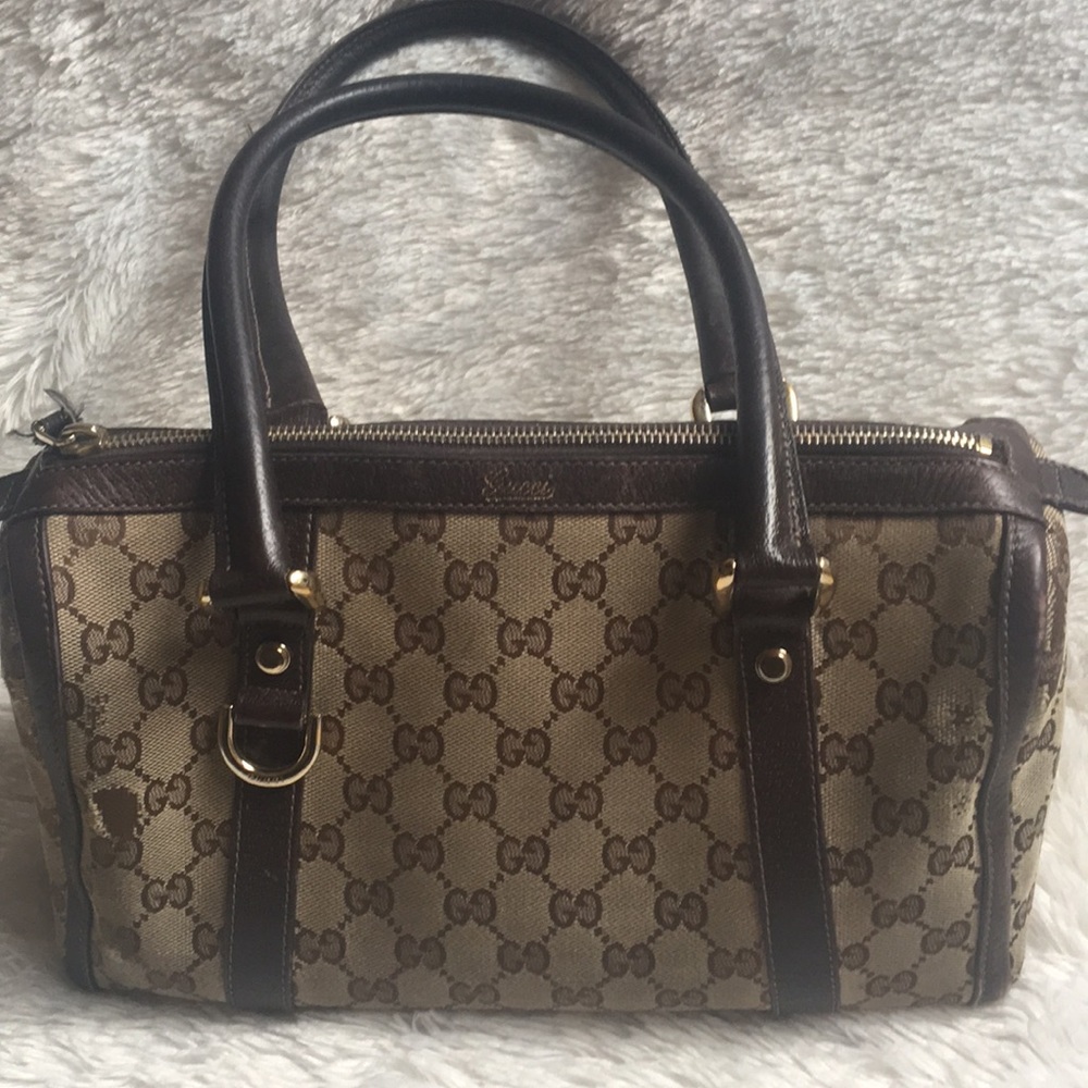 Gucci Canvas Small Abbey Boston Web GG Logo 130942